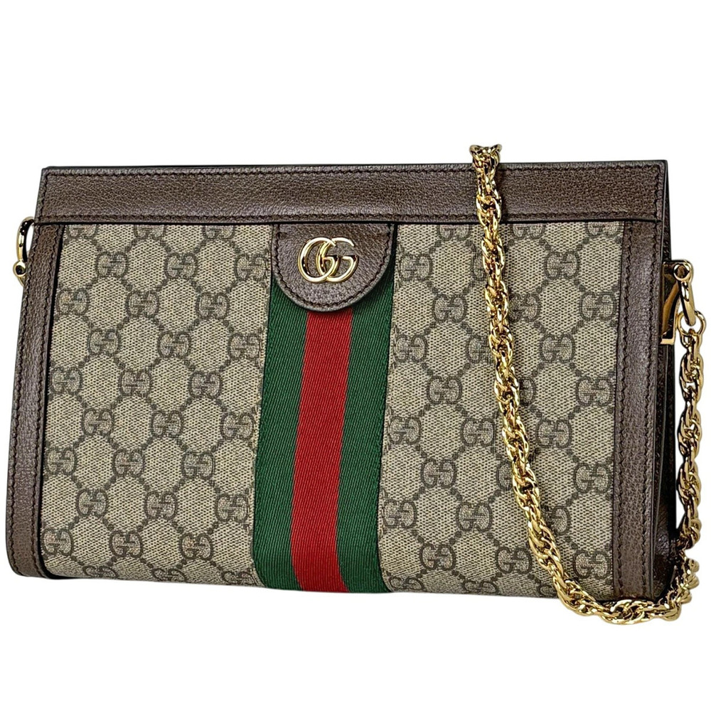 Gucci Ophidia Shoulder Bag GG Supreme Beige Cream Brown